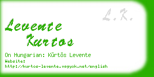 levente kurtos business card
